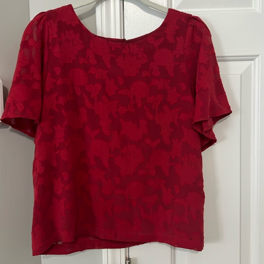 Loft small red blouse